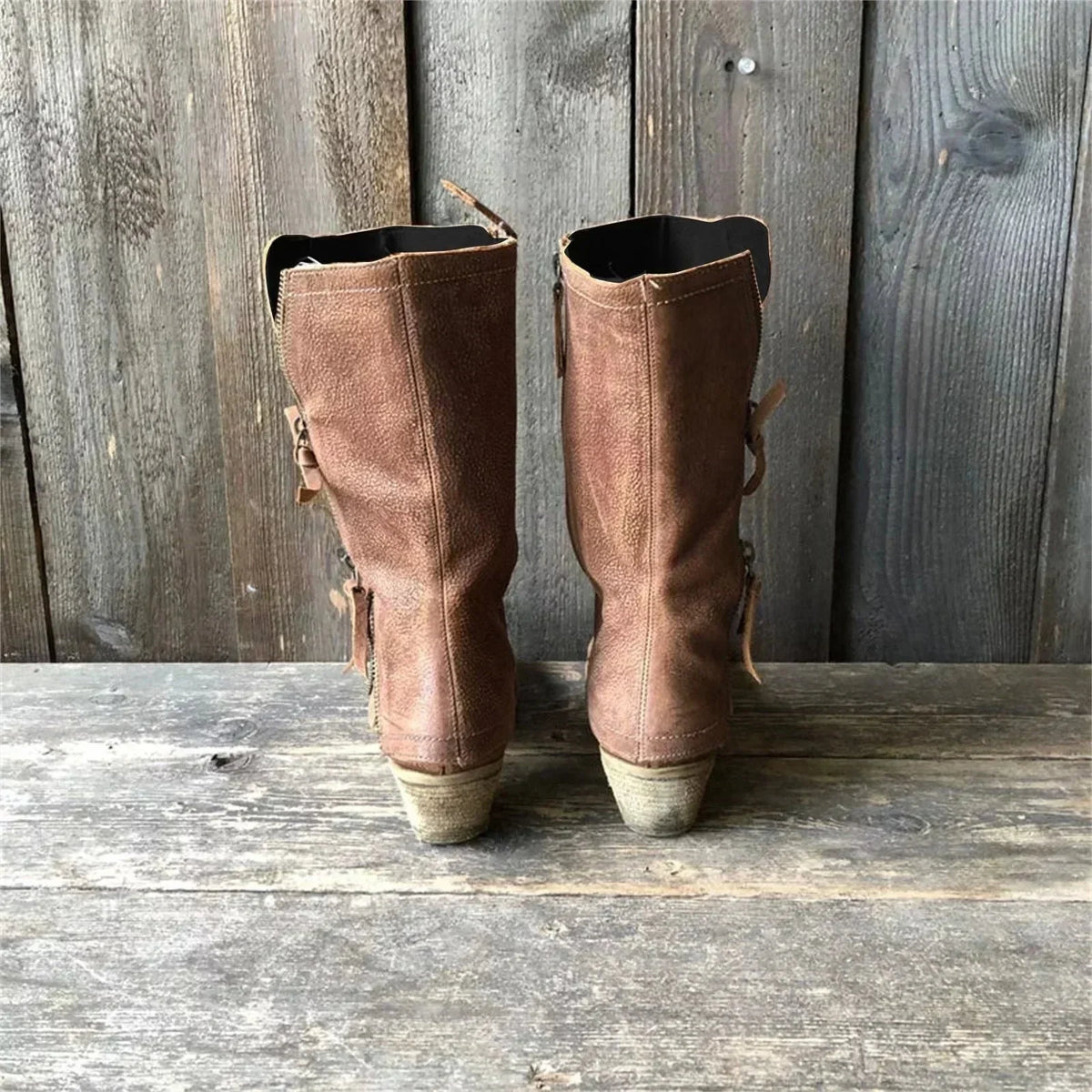 Ellen | Vintage Brown Mid-Calf Boots