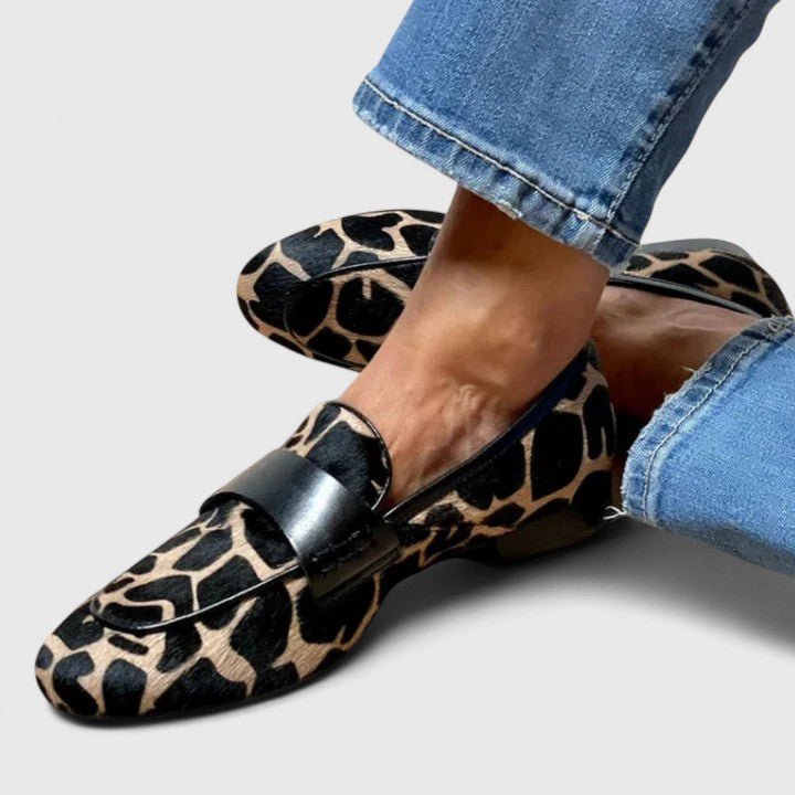 Ellen | Animal Print Buckle Loafers