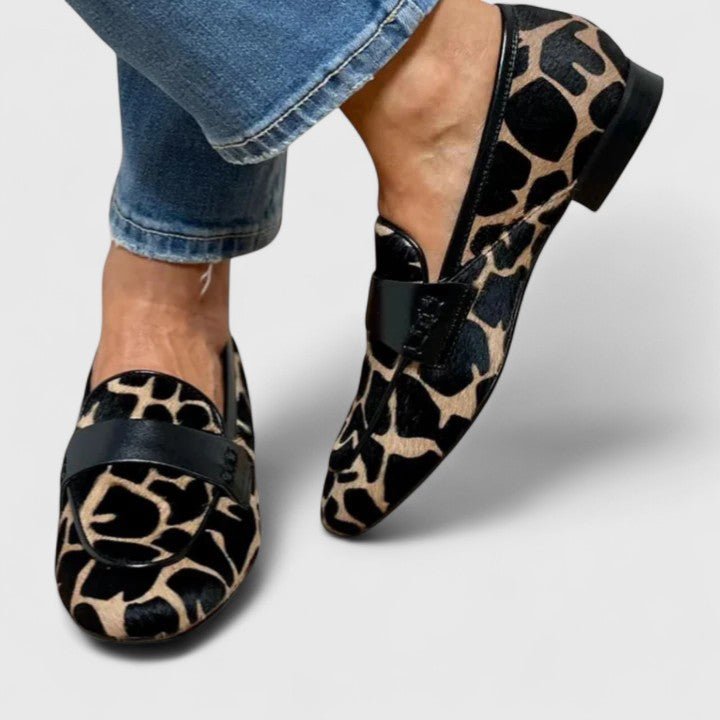 Ellen | Animal Print Buckle Loafers