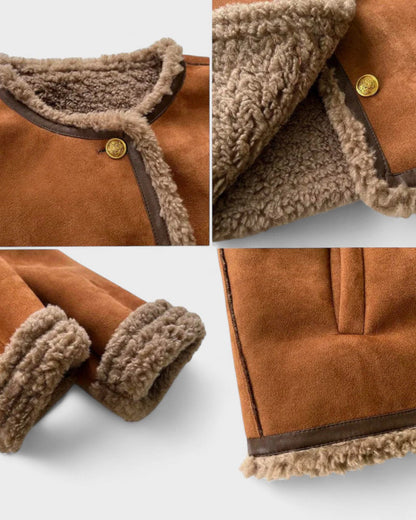 Eleanor | Tan Shearling-Look Jacket