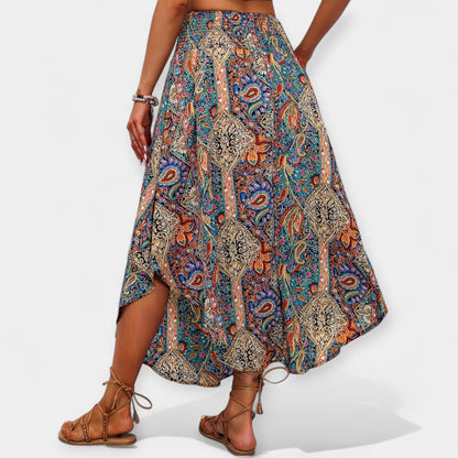 Ellie | Floral Pleated Midi Skirt