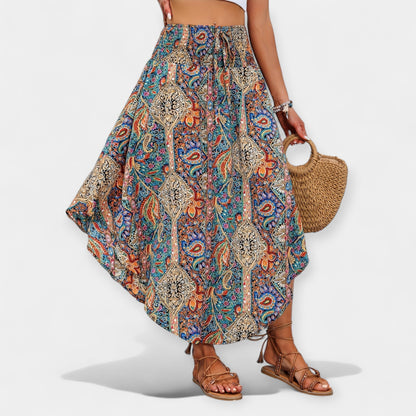 Ellie | Floral Pleated Midi Skirt