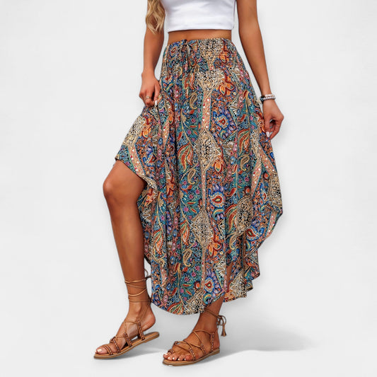 Ellie | Floral Pleated Midi Skirt