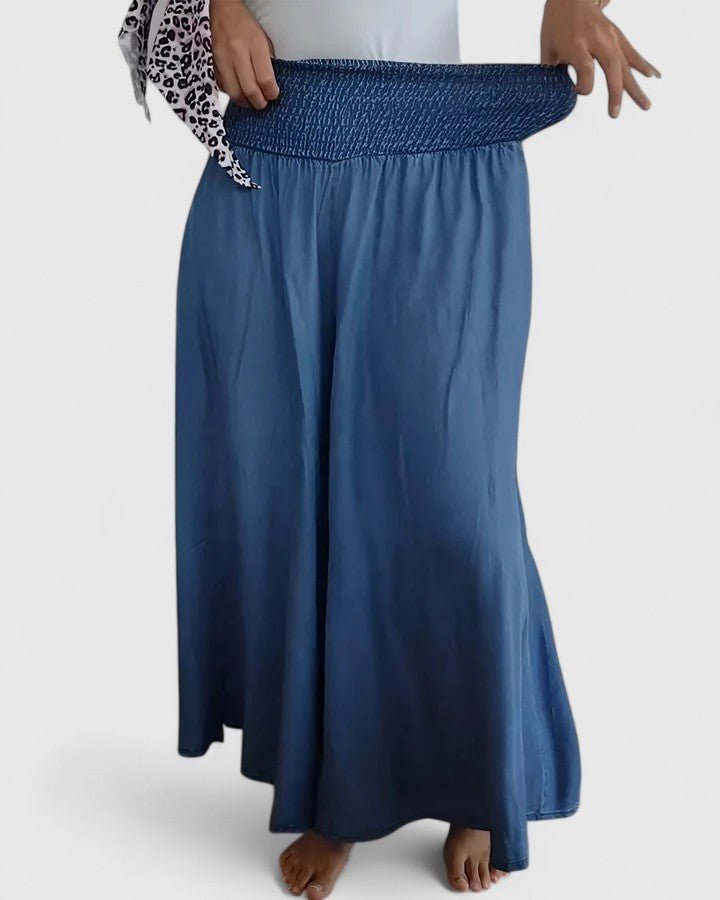 Elspeth | Black Relaxed Wide-Leg Trousers