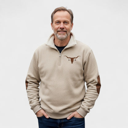 Emmett | Cream Half-Zip Sweatshirt