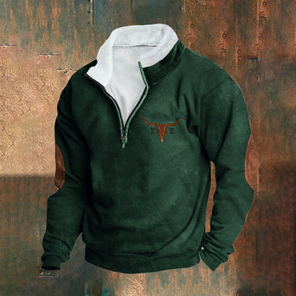 Emmett | Cream Half-Zip Sweatshirt