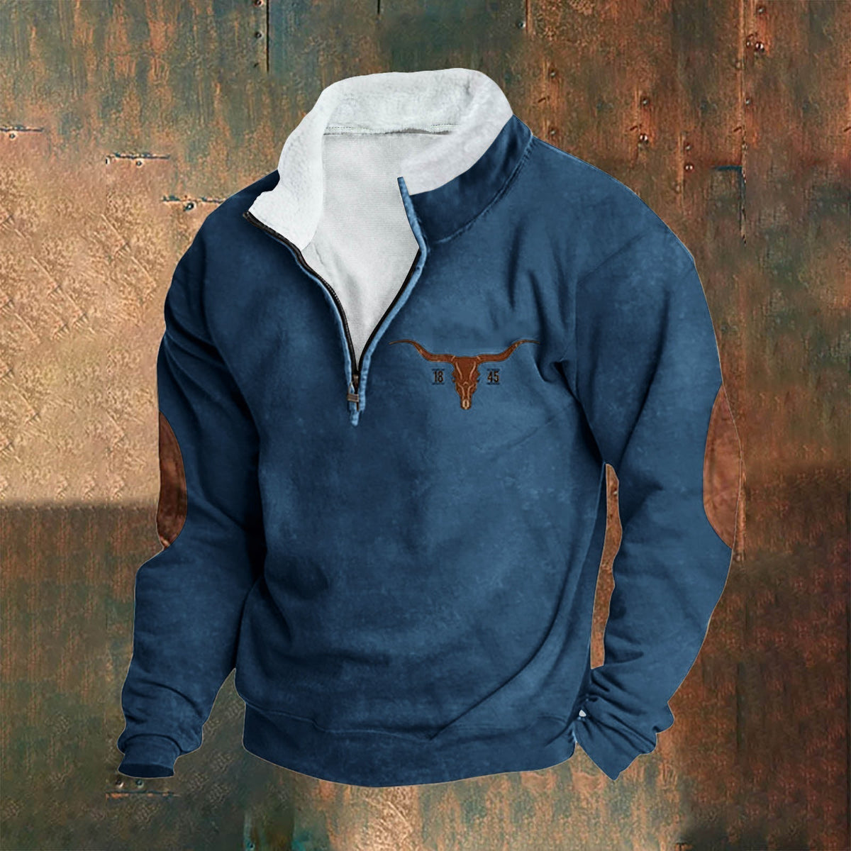 Emmett | Cream Half-Zip Sweatshirt