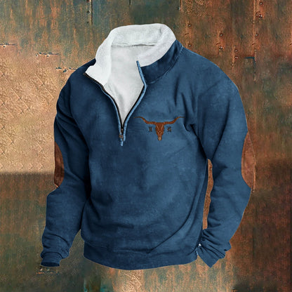 Emmett | Cream Half-Zip Sweatshirt