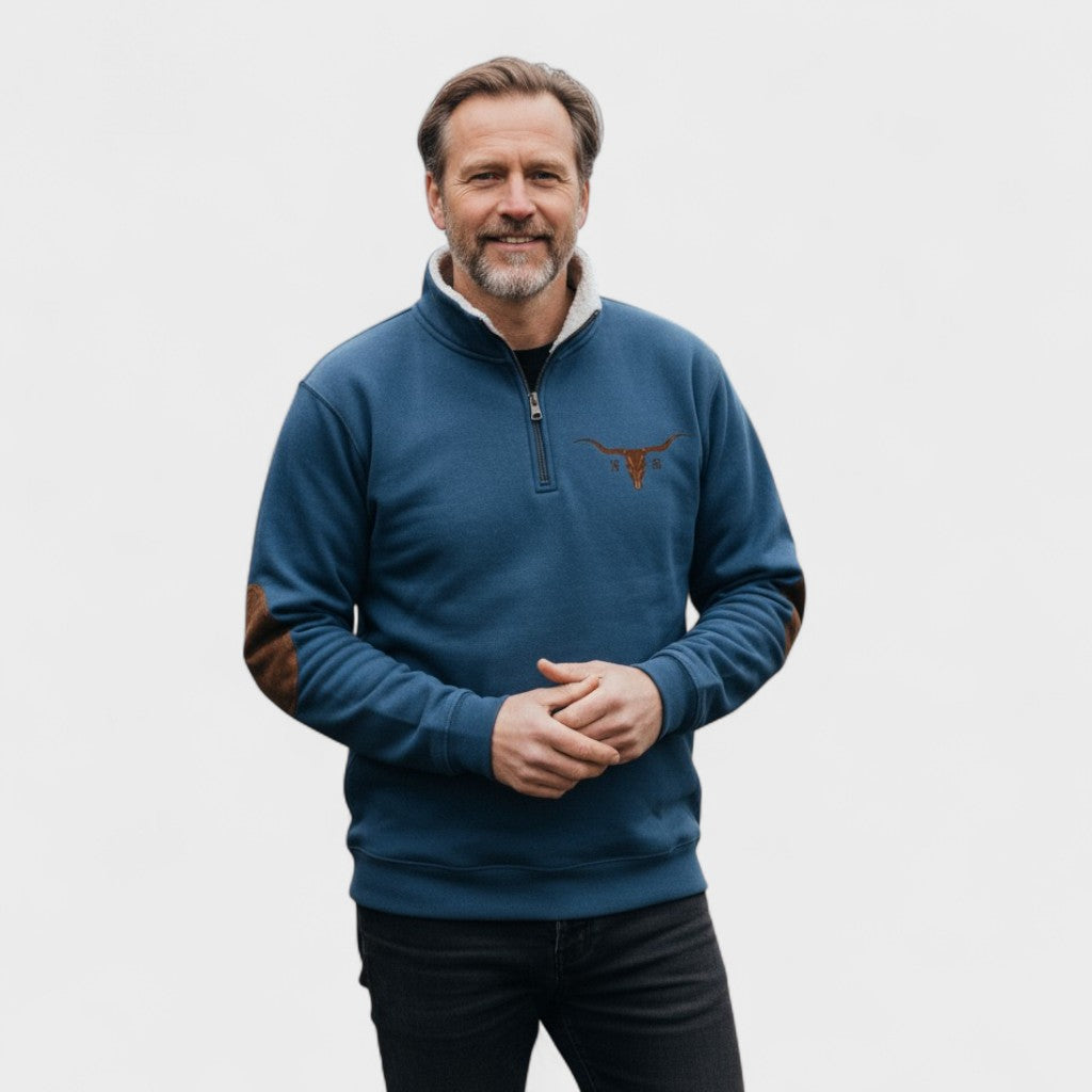 Emmett | Cream Half-Zip Sweatshirt