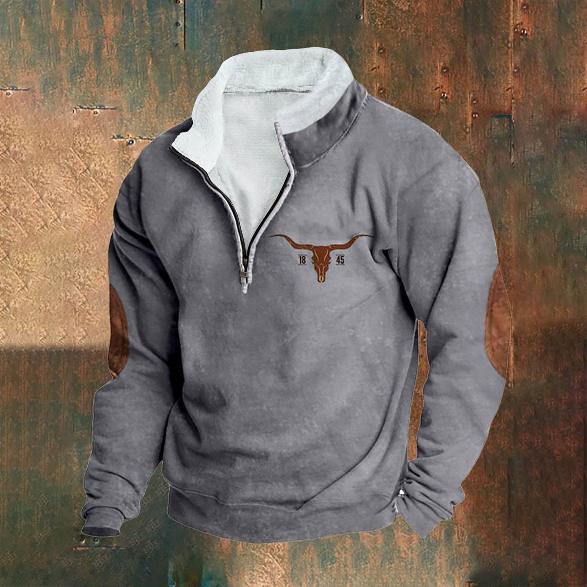 Emmett | Cream Half-Zip Sweatshirt