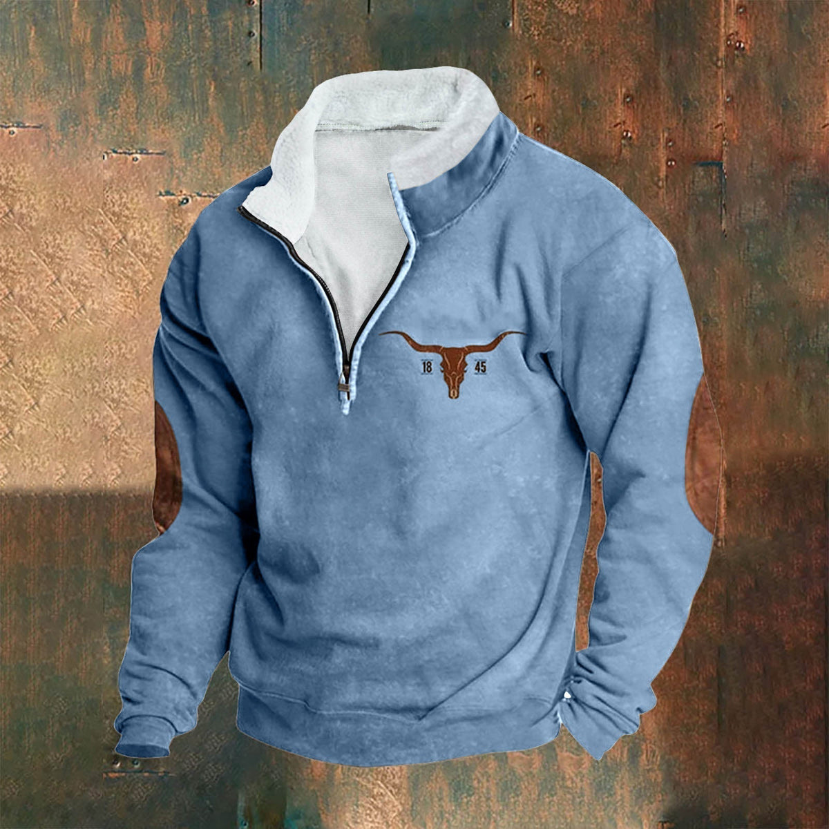 Emmett | Cream Half-Zip Sweatshirt