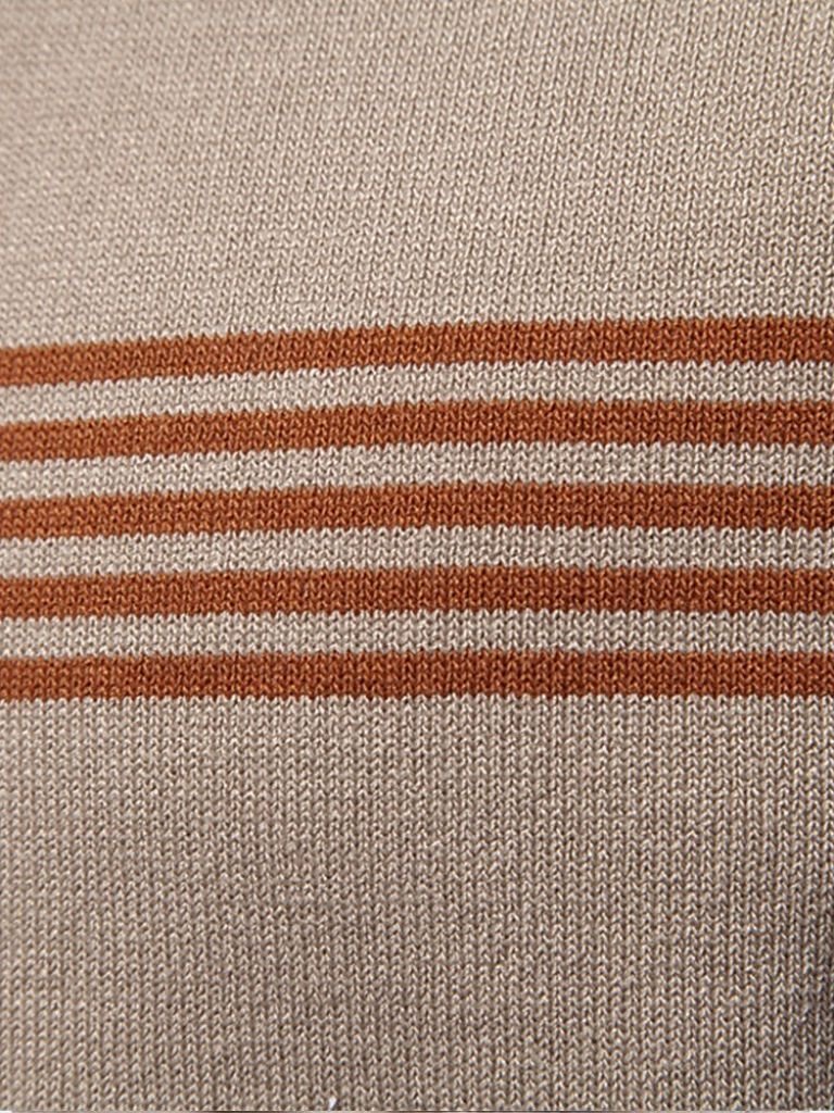 Edmund | White Stripe-Detail Polo