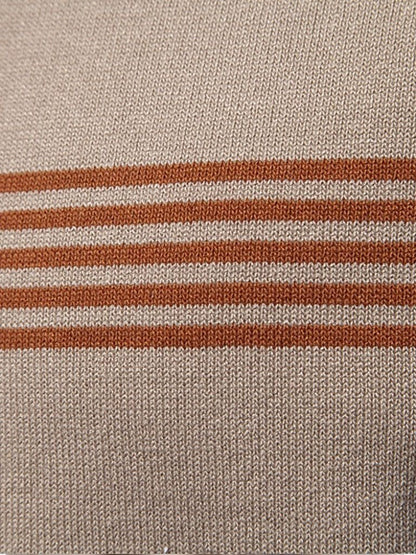 Edmund | White Stripe-Detail Polo