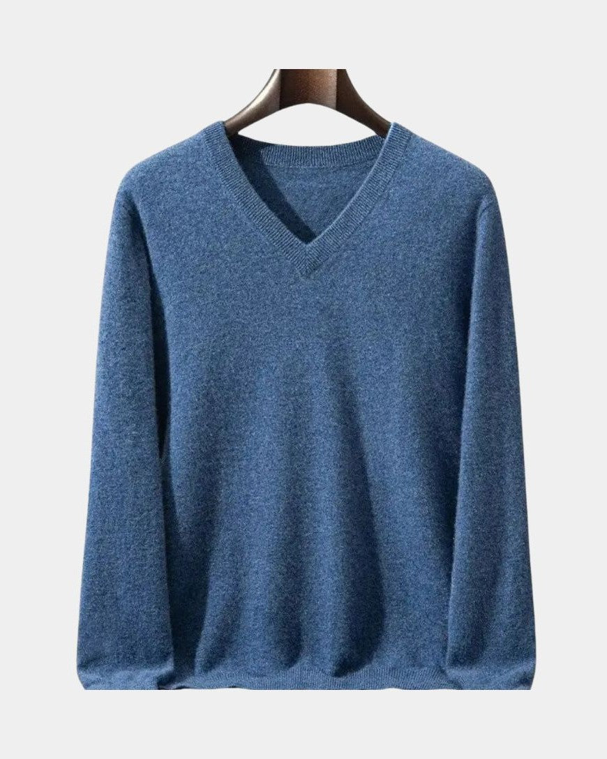 Edmund | Blue V-Neck Jumper