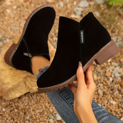 Emilia | Black Faux-Fur Lined Winter Boots