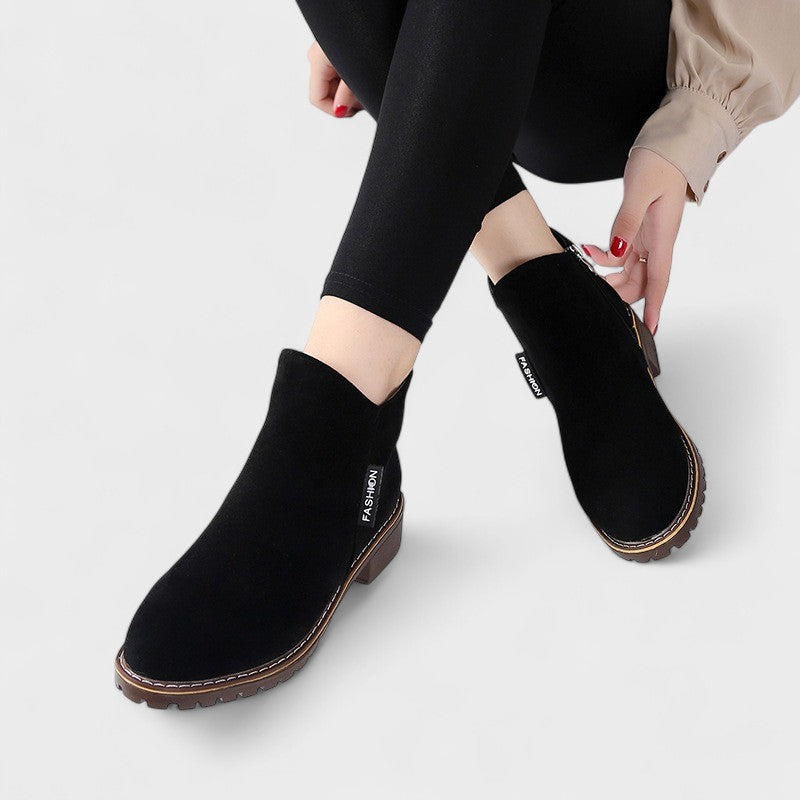 Emilia | Black Faux-Fur Lined Winter Boots