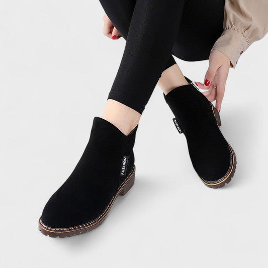 Emilia | Black Faux-Fur Lined Winter Boots