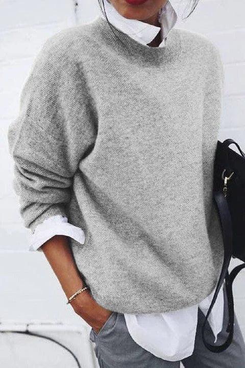 Emily | Blue Crew-Neck Jumper