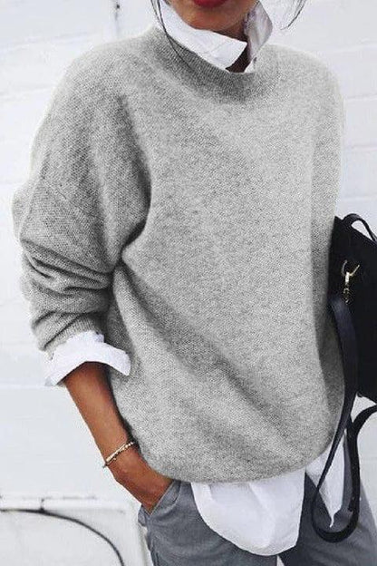Emily | Blue Crew-Neck Jumper