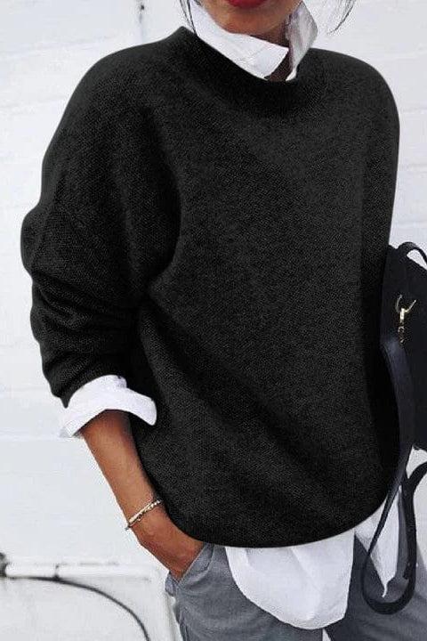 Emily | Blue Crew-Neck Jumper