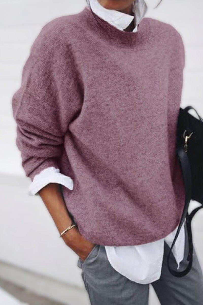 Emily | Blue Crew-Neck Jumper
