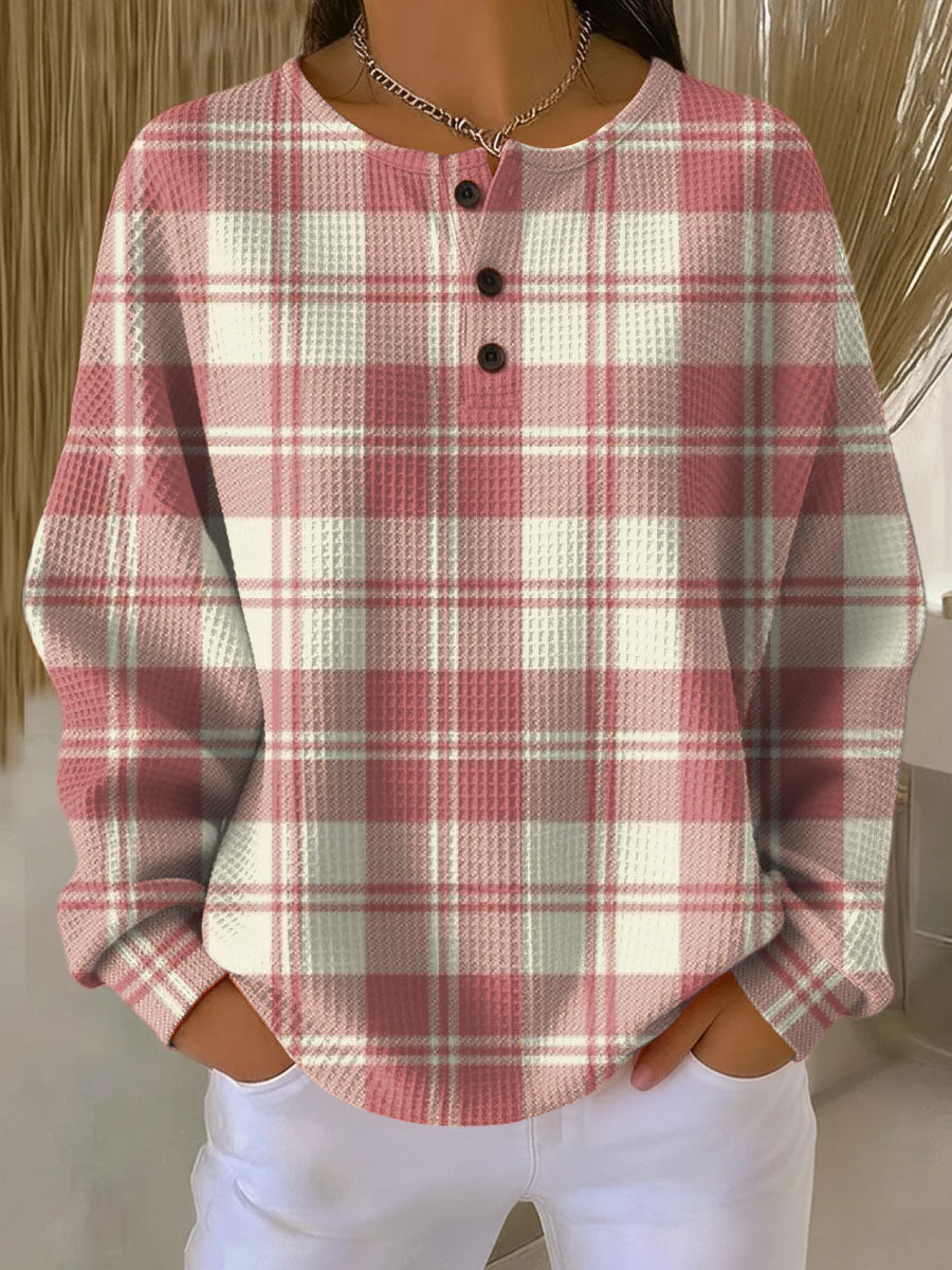 Sylvia | Blush Check Jumper