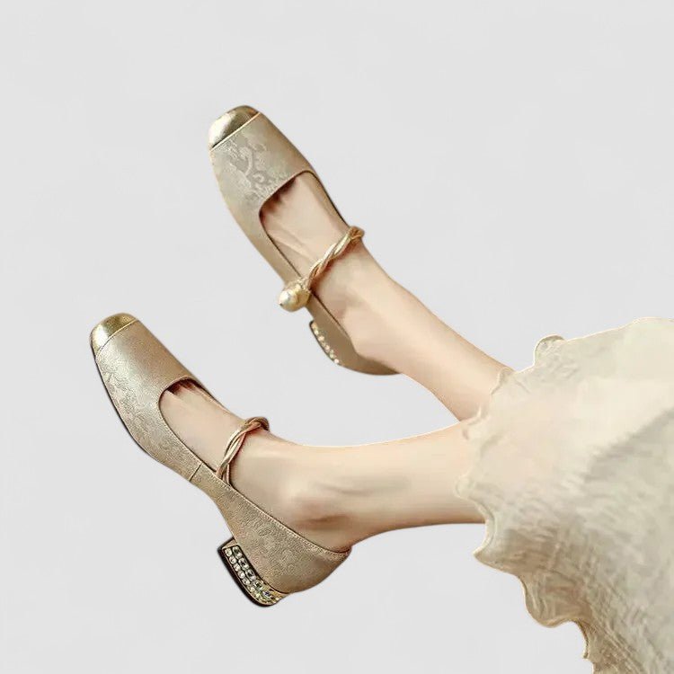 Emily | Green Square-Toe Mary Jane Shoes