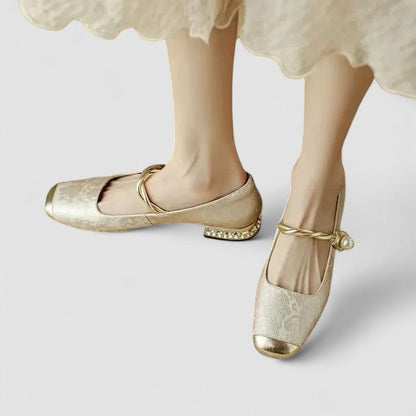 Emily | Green Square-Toe Mary Jane Shoes