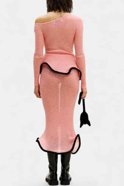 Emma | Fitted Knit Top & Maxi Skirt Set
