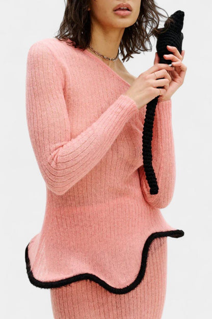 Emma | Fitted Knit Top & Maxi Skirt Set