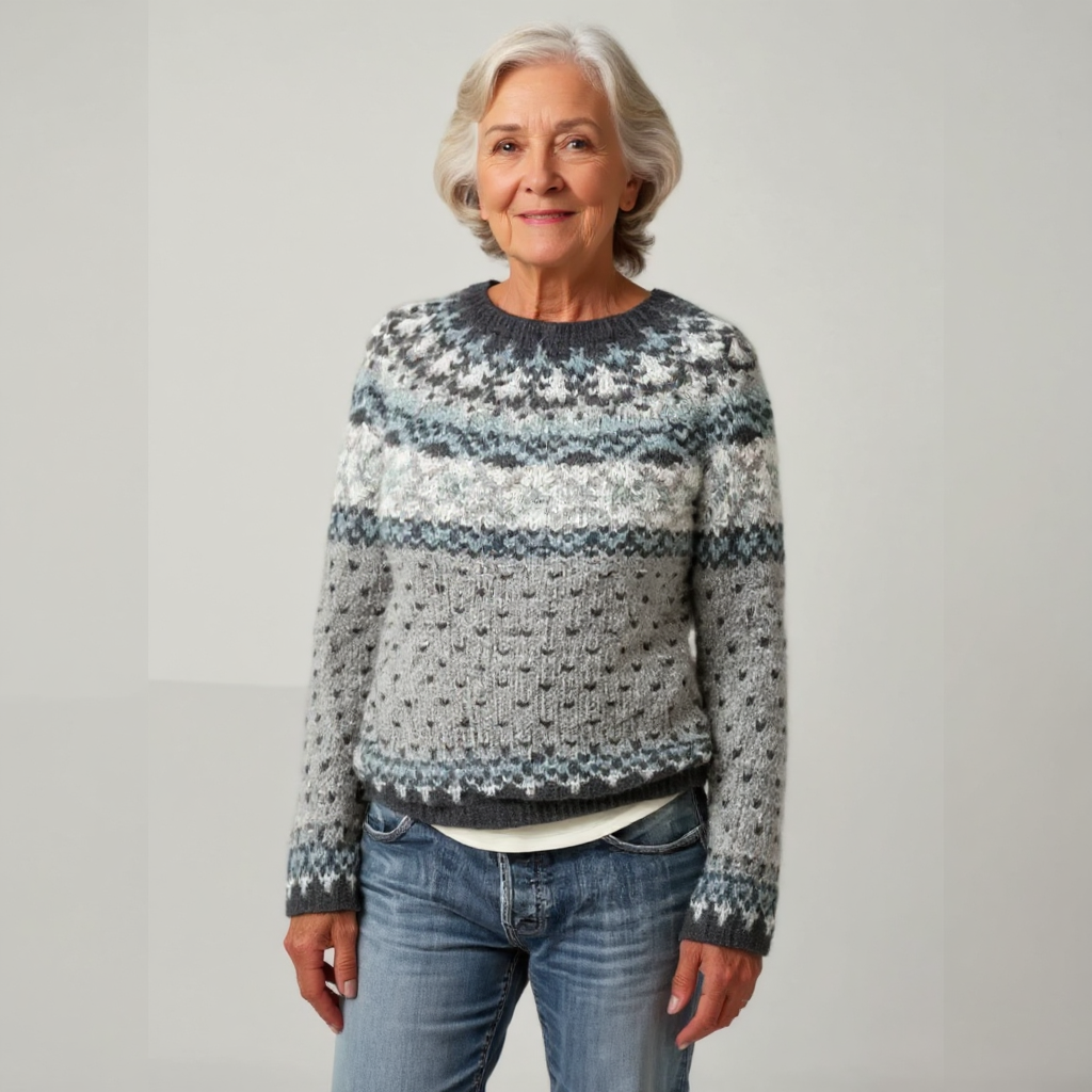 Erica | Grey Nordic Knit Jumper