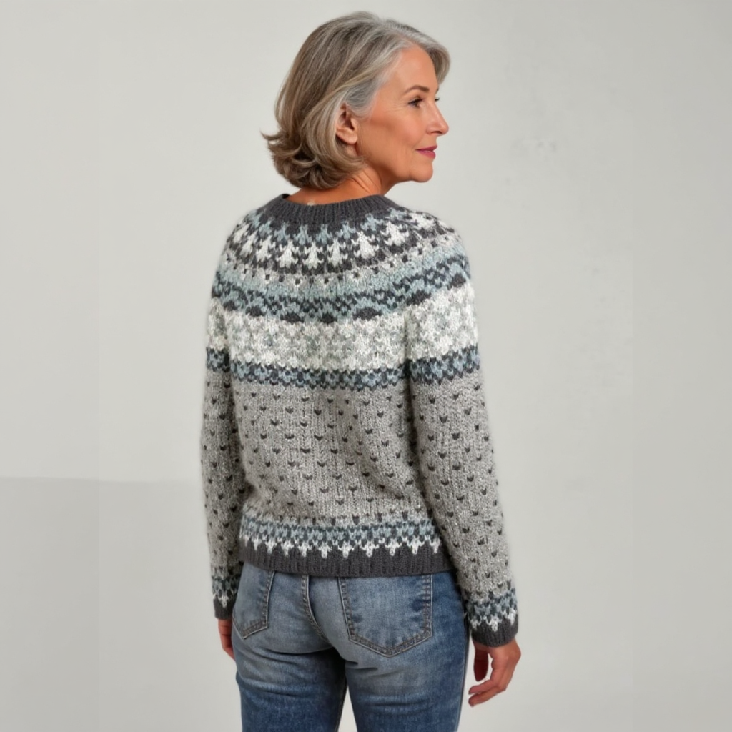 Erica | Grey Nordic Knit Jumper