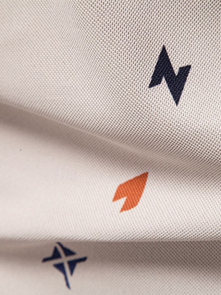 Edgar | White Printed Polo Shirt