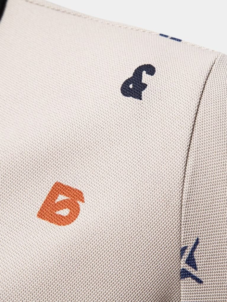 Edgar | White Printed Polo Shirt