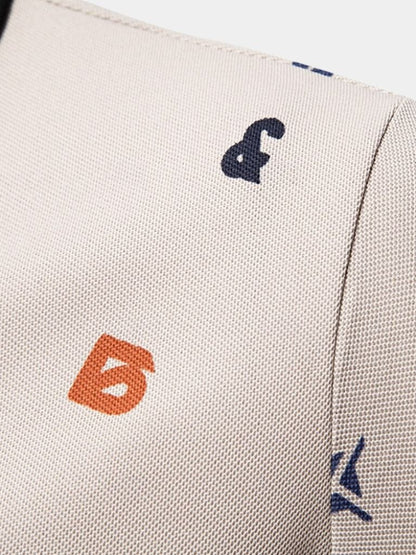 Edgar | White Printed Polo Shirt