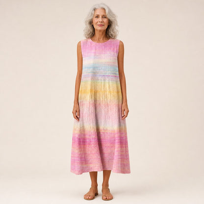Lesley | Pastel Ombre Sleeveless Midi Dress