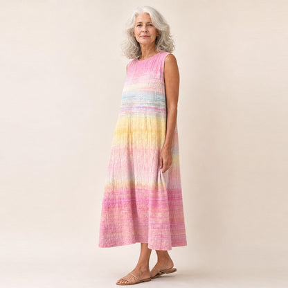 Lesley | Pastel Ombre Sleeveless Midi Dress