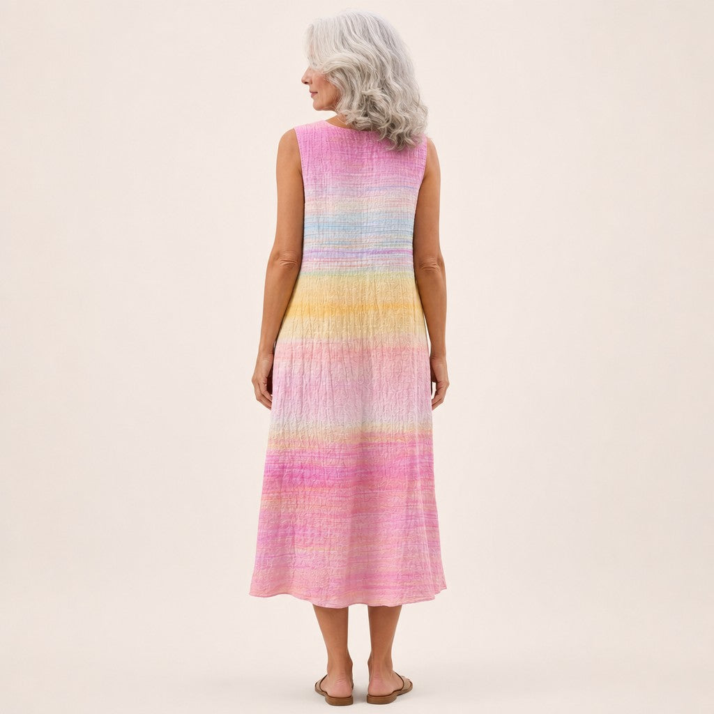 Lesley | Pastel Ombre Sleeveless Midi Dress
