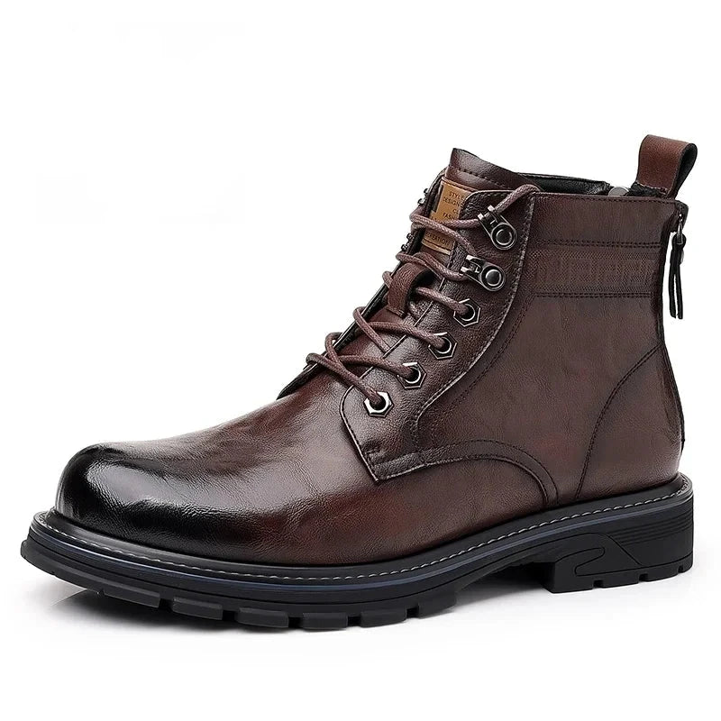 Ethan | Burgundy Business Lace-Up Boots