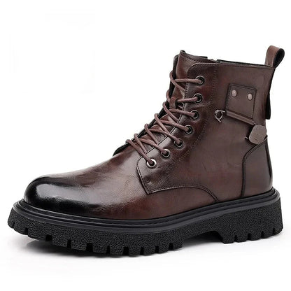 Ethan | Burgundy Business Lace-Up Boots