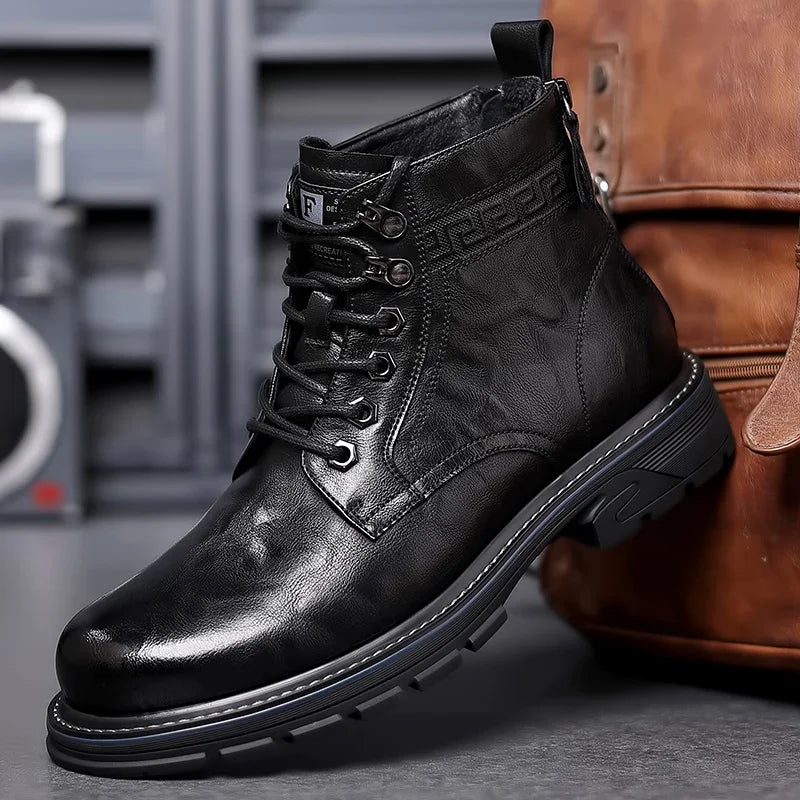 Ethan | Burgundy Business Lace-Up Boots