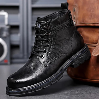 Ethan | Burgundy Business Lace-Up Boots