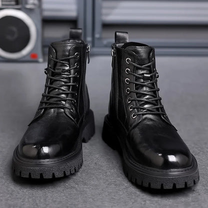 Ethan | Burgundy Business Lace-Up Boots
