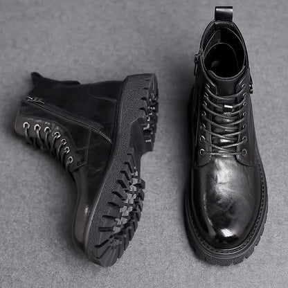 Ethan | Burgundy Business Lace-Up Boots