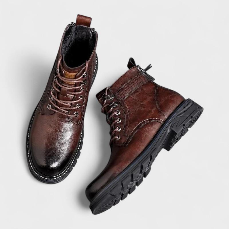 Ethan | Burgundy Business Lace-Up Boots