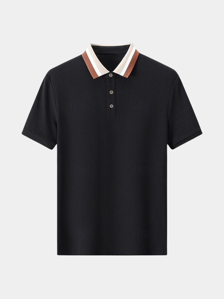 Felix | Light Grey Contrast-Collar Polo
