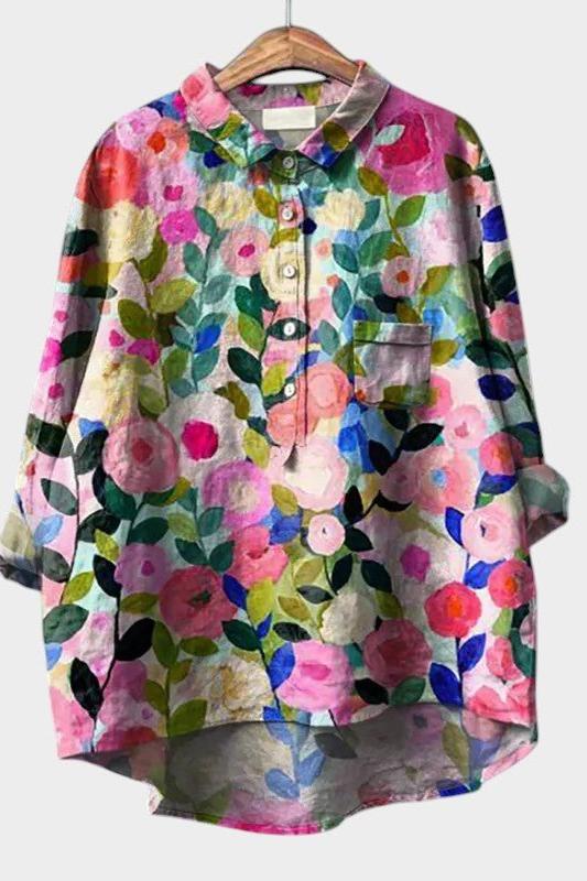 Fiona | Pink Kangaroo Print Shirt