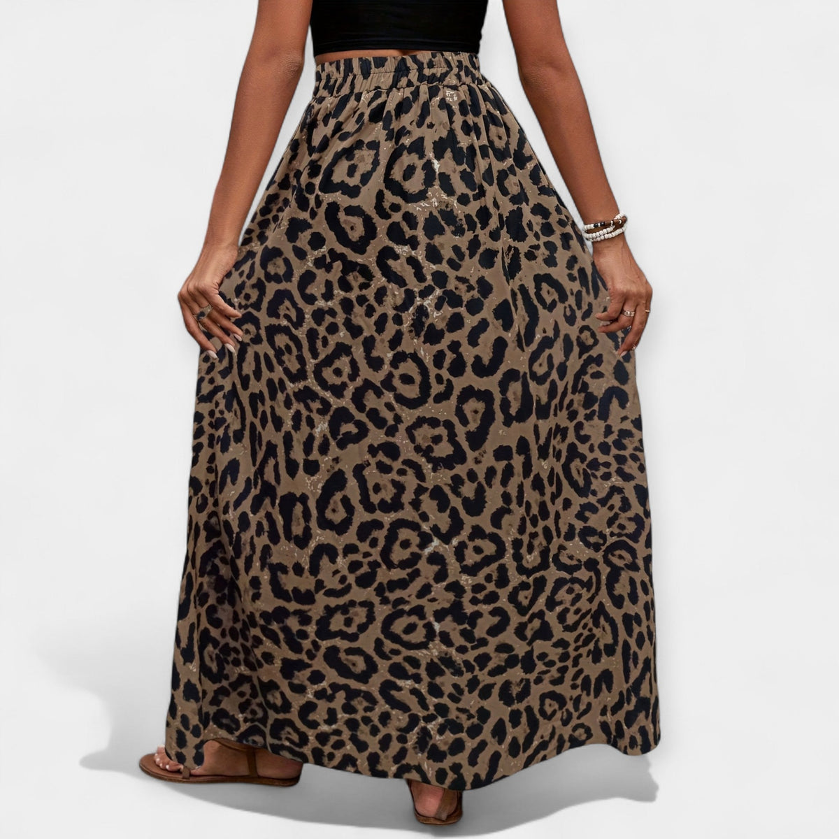 Pippa | Leopard Print Maxi Skirt