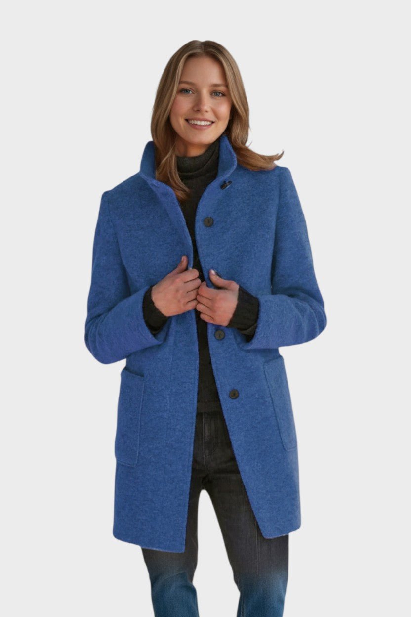 Florrie | Camel Button-Front Long Coat