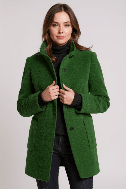 Florrie | Camel Button-Front Long Coat
